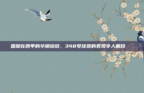 国脚在西甲的华丽绽放，348号球员的表现令人瞩目🏅